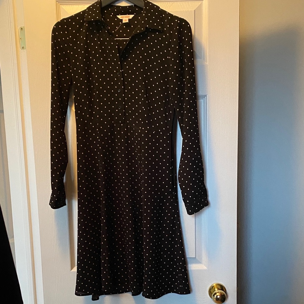 Joe Fresh Black Dress with White Dots